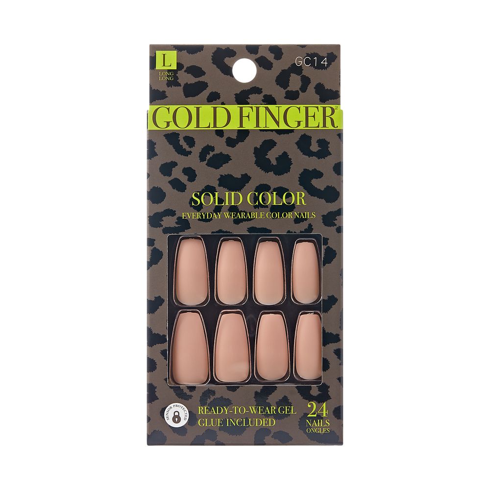 Gold Finger Gel Glam 24 Full Cover Press on Nails