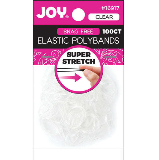 Joy Clear Elastic Polybands 100ct