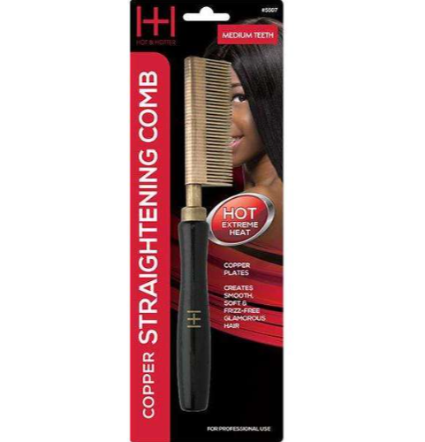 Hot and Hotter Copper Thermal Straightening Comb - Medium Straight Teeth