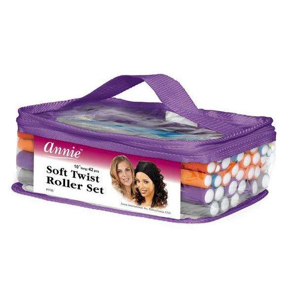 Annie Soft Twist Roller Set 10" Long 42pcs - Assorted Diameters