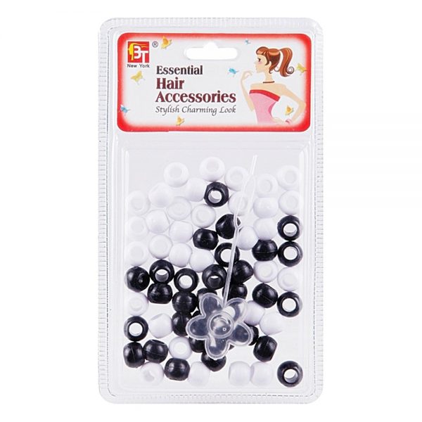 Joy Round Plastic Beads Large Size 50ct White Color