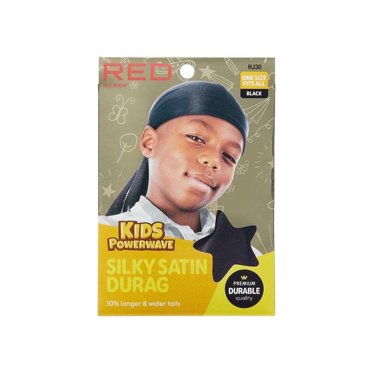 Red by Kiss Powerwave Durag - Black