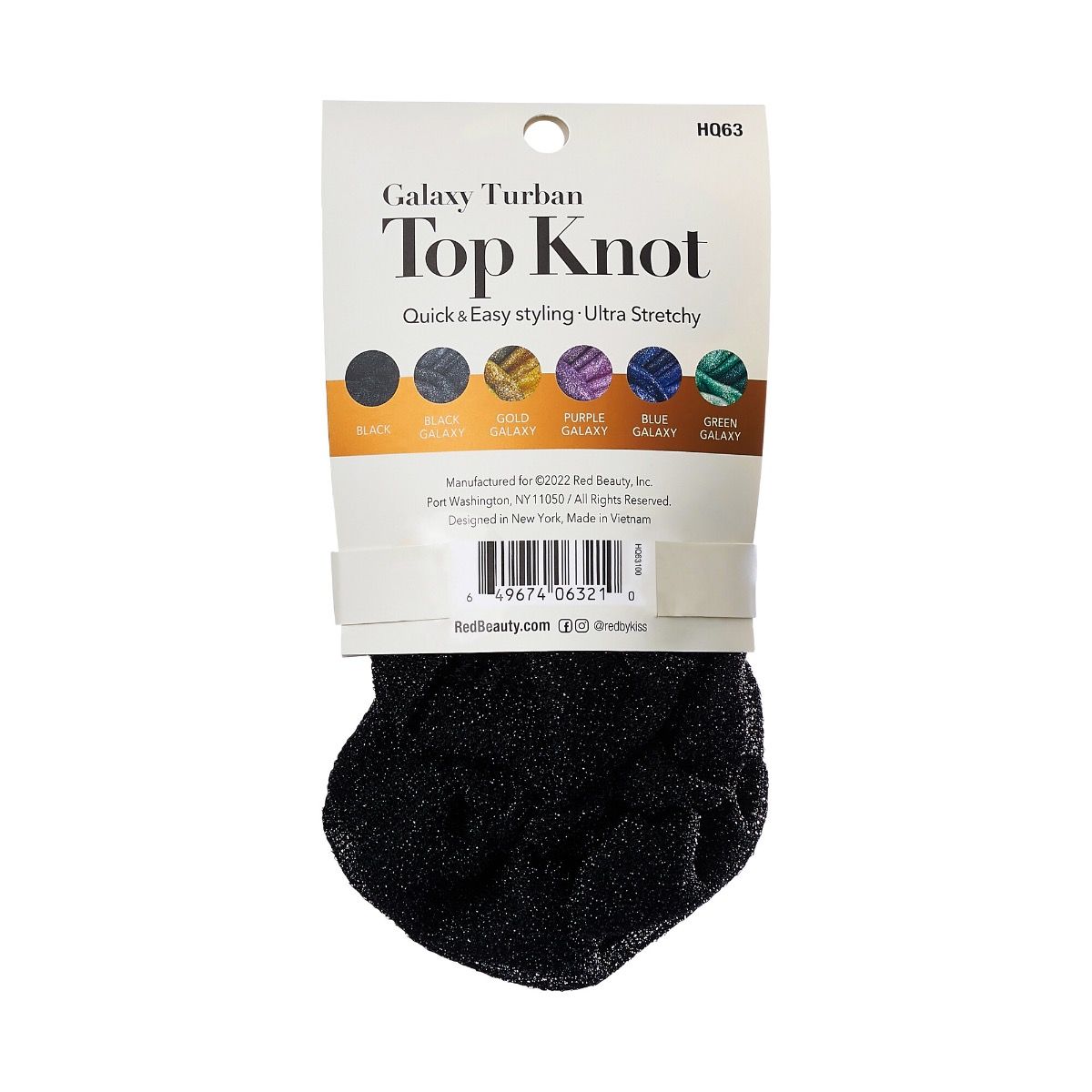 Red by Kiss Galaxy Top Knot Turban