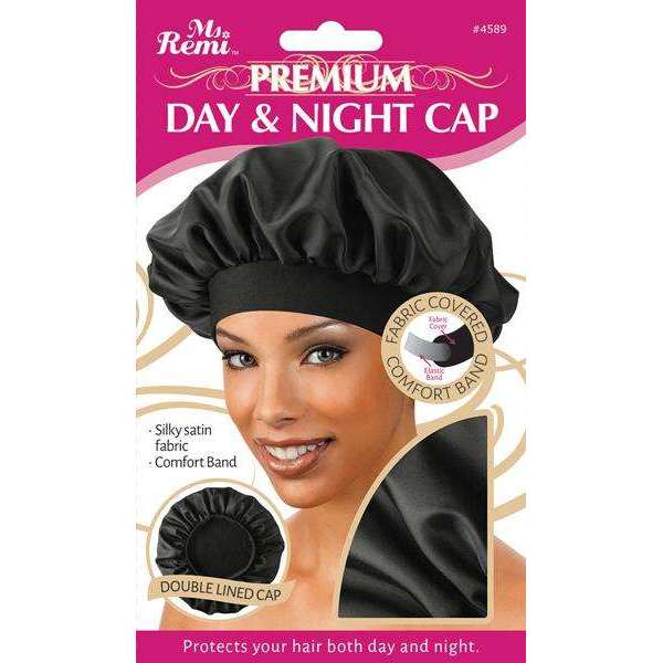 Ms. Remi Deluxe Day And Night Bonnet Cap Black