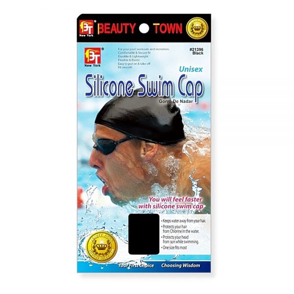 Silicone Swimming Cap - Black