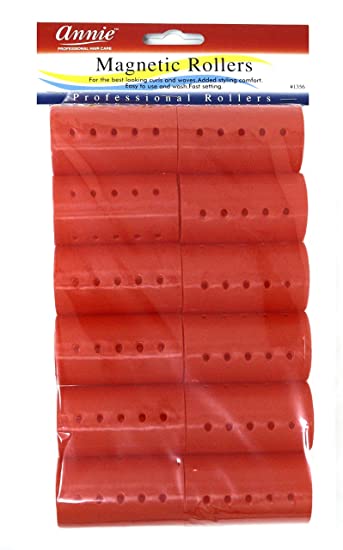 Annie Red Magnetic Rollers 1.5" - 12ct