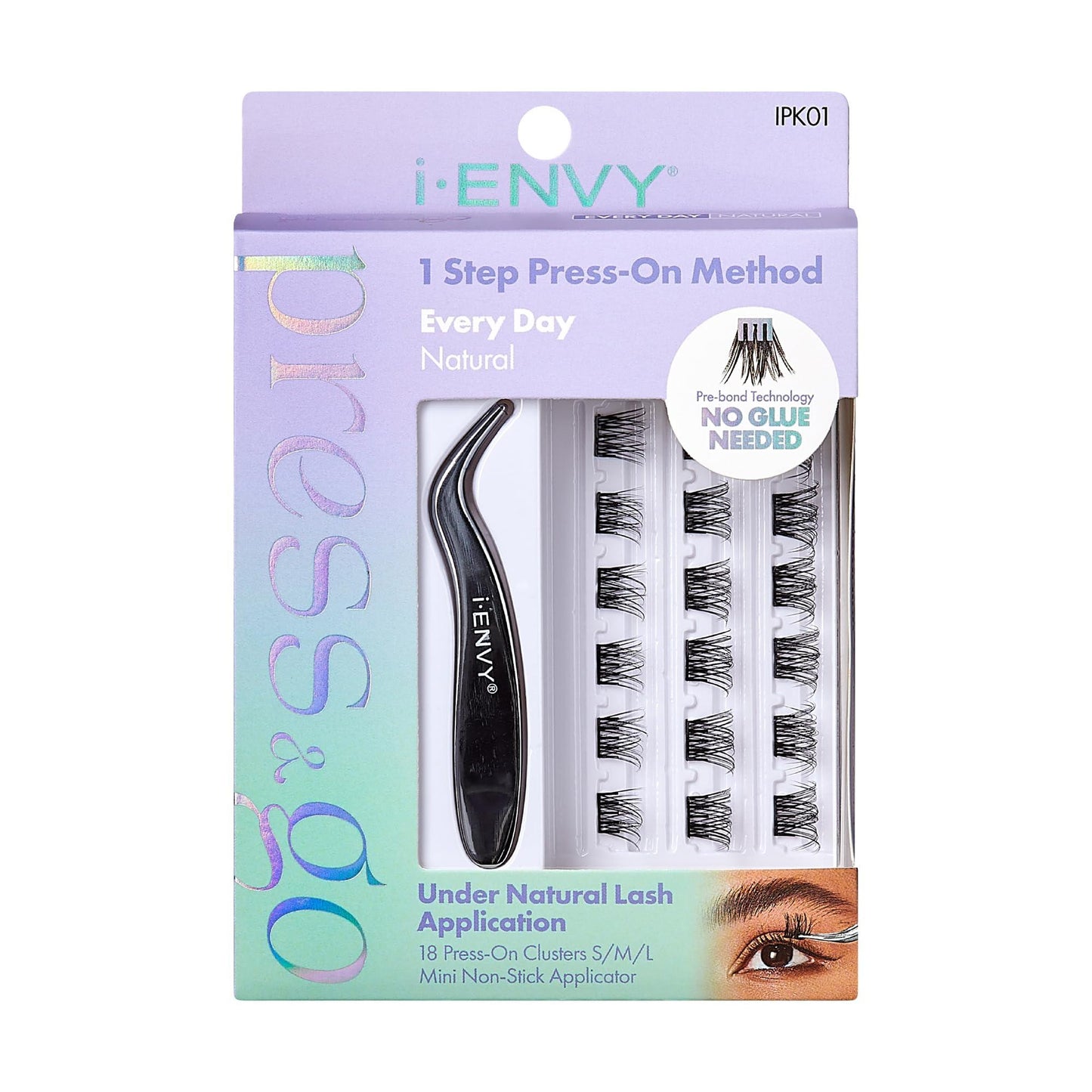 I Envy Press & Go Self Adhesive Eyelashes and Applicator Kit No Glue Needed