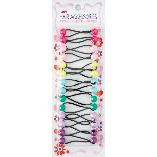 Joy Twin Bead Ponytailers Bobos 14ct Asst