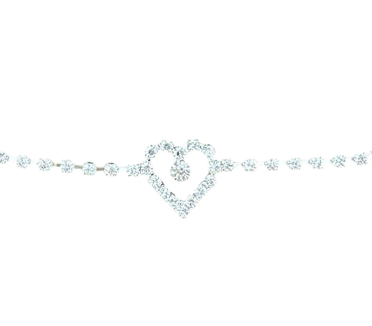 Dangling Heart Rhinestone with bobby pins
