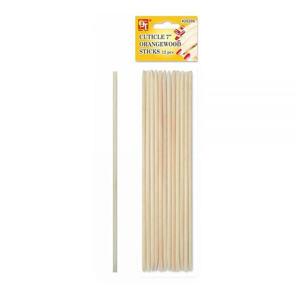 ORANGEWOOD CUTICLE STICKS 7" - 12 PCS