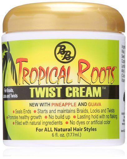 Tropical Roots Frizz Control Hair Styling Twist Cream with Pineapple & Guava 6oz