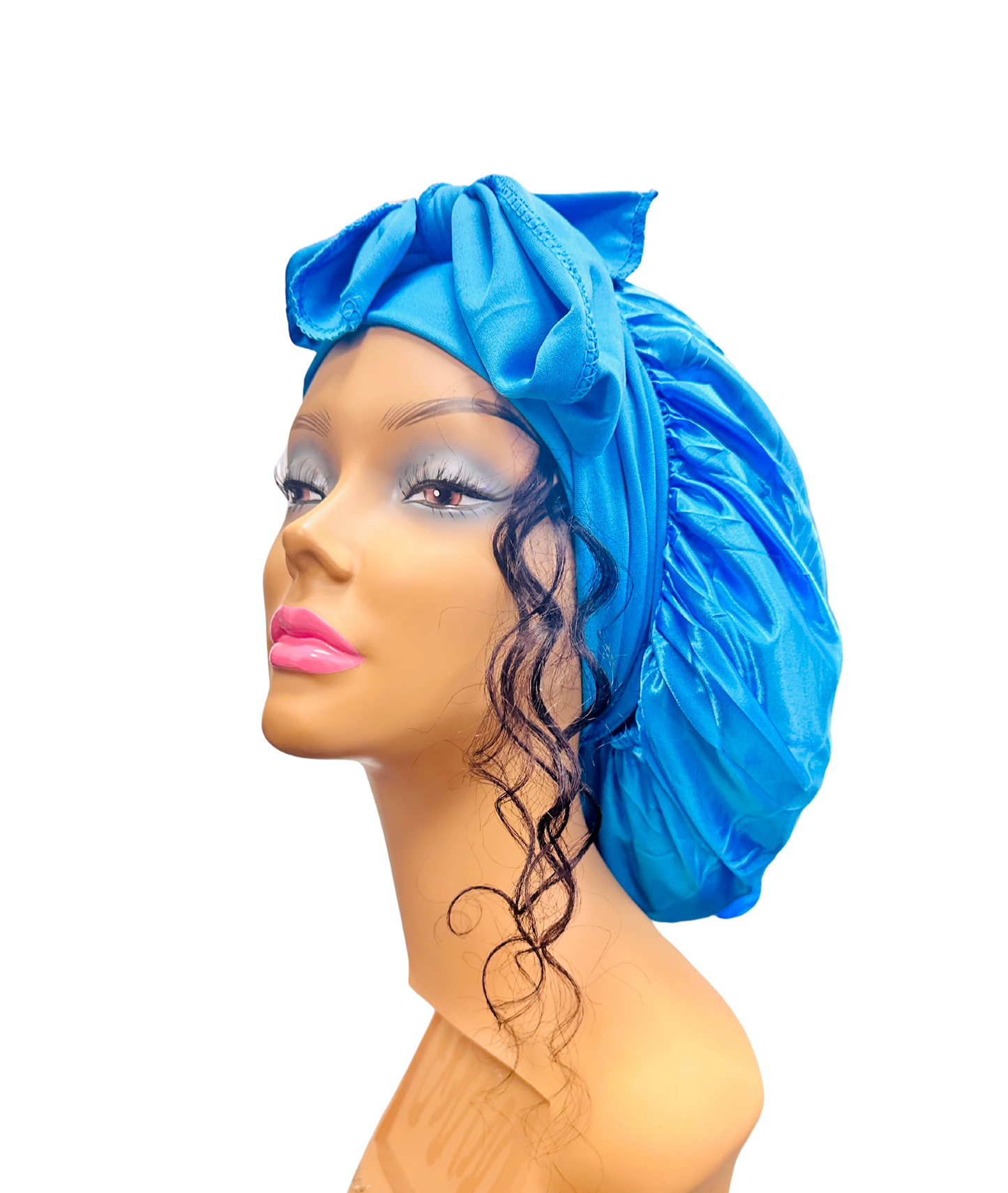GBS Long Hair Jumbo Satin Silk Tie Bonnet