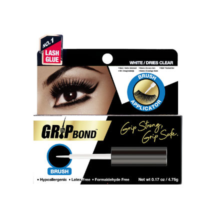GRIP BOND LATEX-FREE LASH ADHESIVE - WHITE - BRUSH