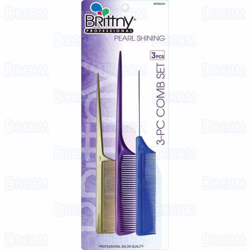 Brittny Professional Pearl Shining 3pc Comb Set