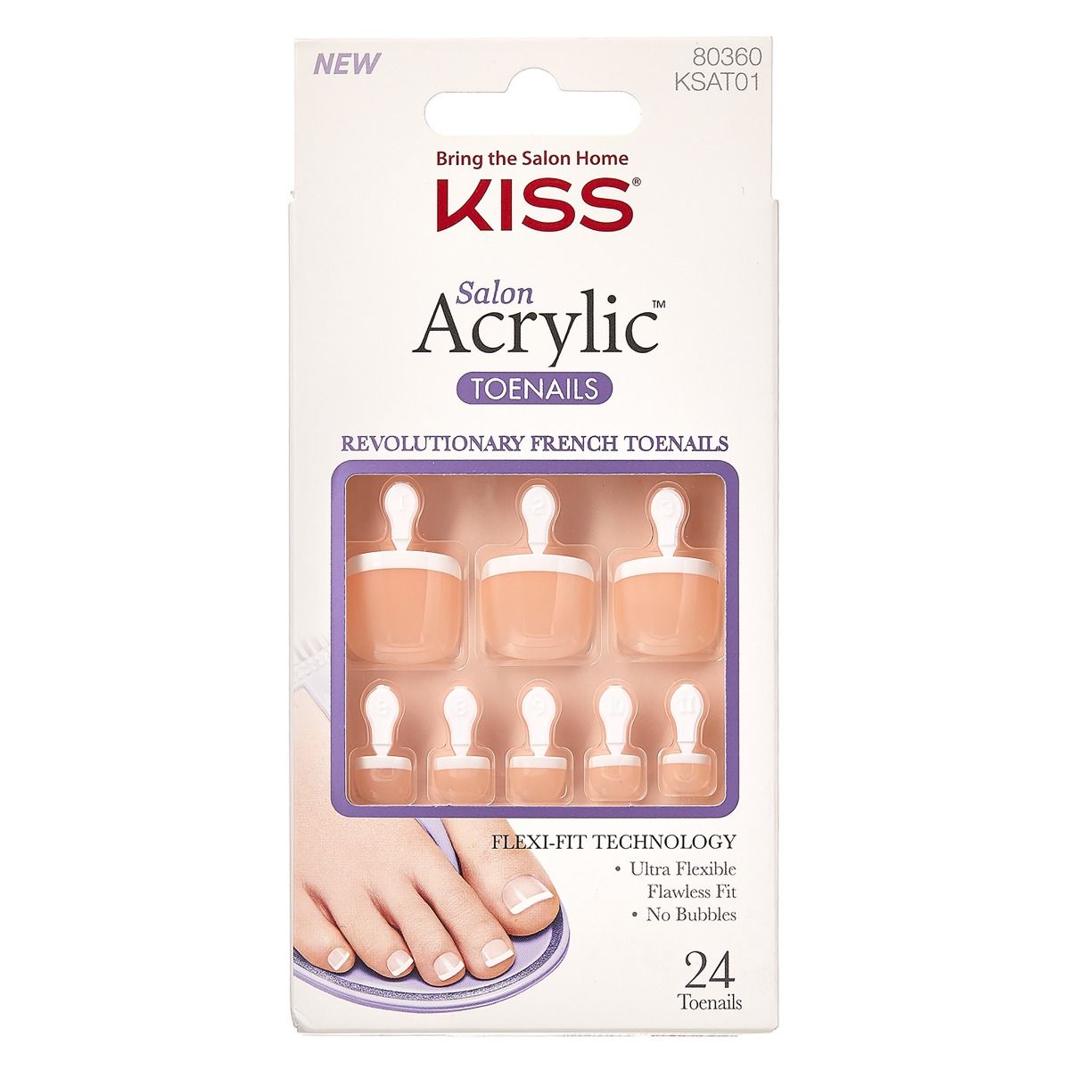 Kiss Salon Acrylic and Gel Fantasy Press on Toenails
