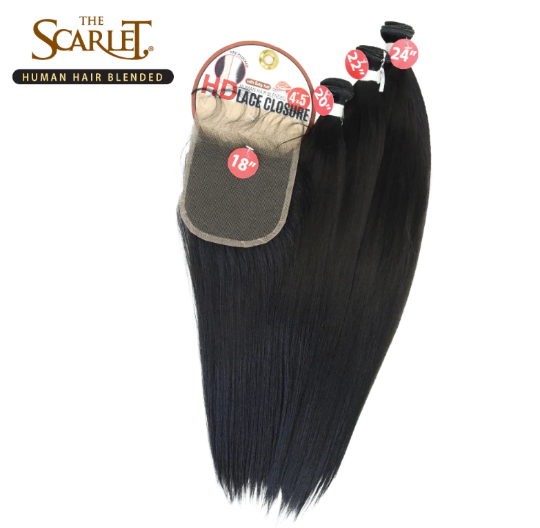 Scarlet Brazilian Bundle with Closure - Straight