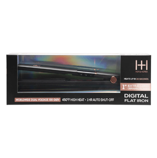 Hot and Hotter 1" Extra Long Ceramic Digital Flat Iron