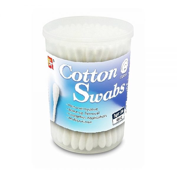 Cotton Swabs Jar- White