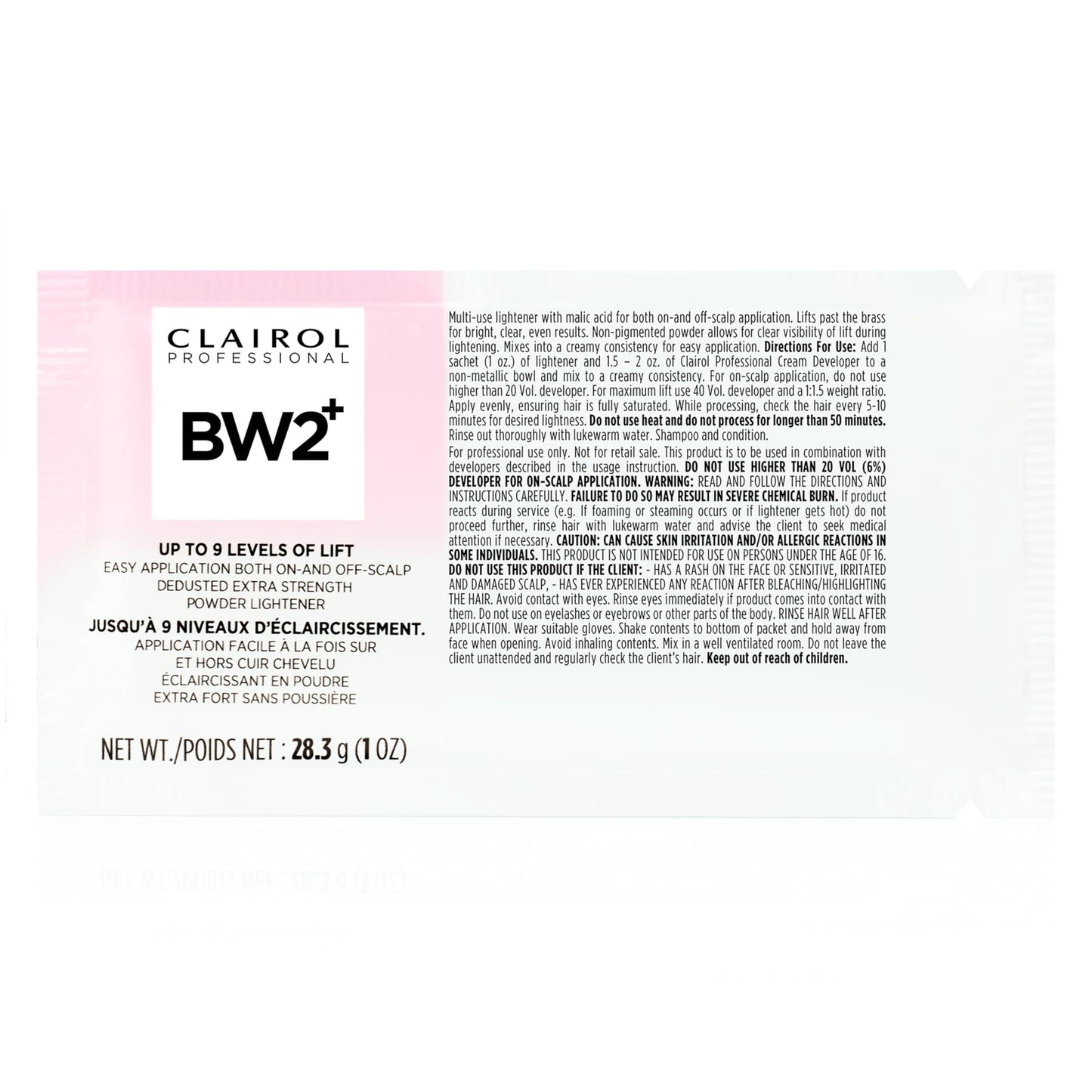 Clairol Professional BW2+ Dedusted Extra Strength Powder Lightener for Hair Highlights