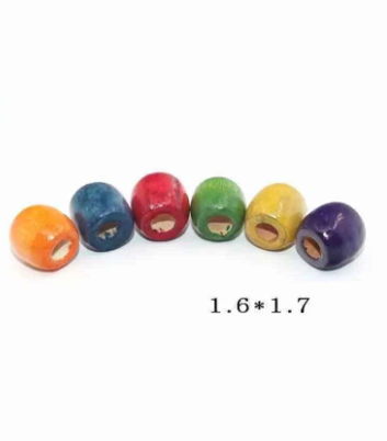 Crystal Collection Wooden Rainbow Jumbo Beads