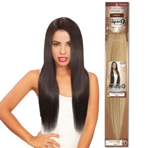 Platino Straight Human Hair Touch 7pc Clip in - 18"