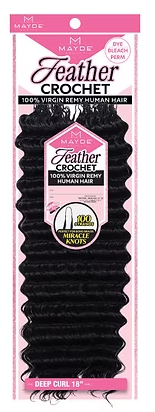 Mayde Feather Crochet Virgin Remy Deep Curl 18"