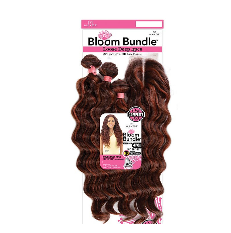 Synthetic and Human Hair Blend Wefts, Bundles