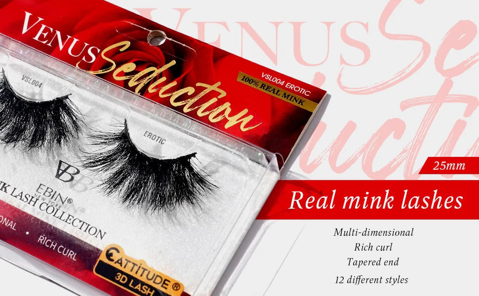 Venus Seduction 25mm Real Mink 3D Lashes