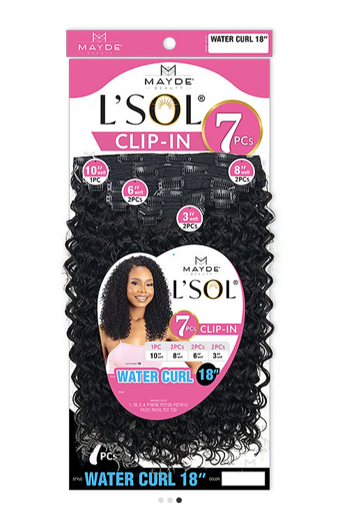 L'Sol Water Curl Clip Ins