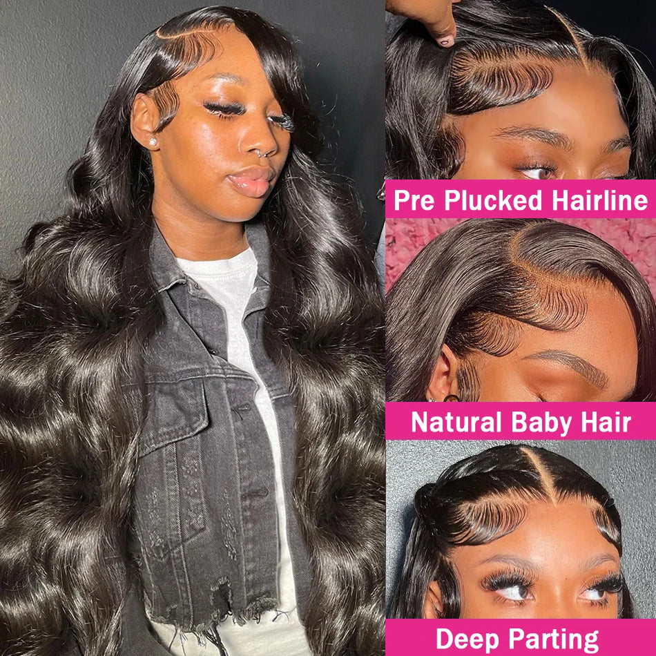 Preplucked Glueless Brazilian Bodywave Human Hair Closure Wig