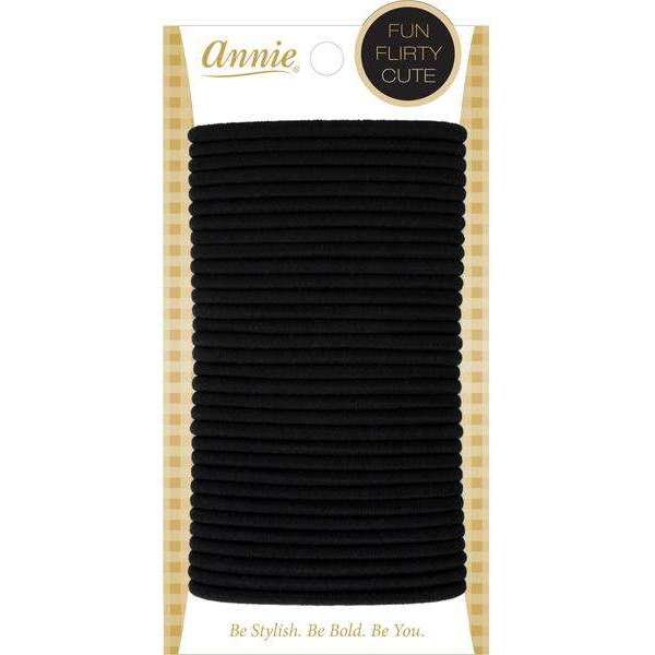 Annie Hair Accessories Elastic Band Black 32ct