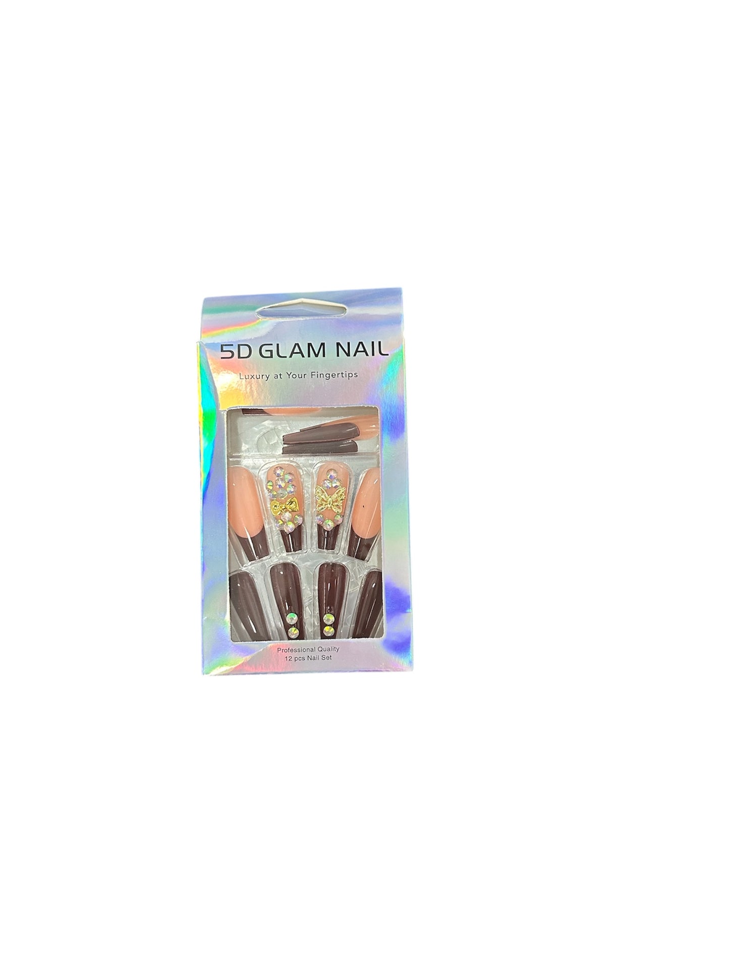 Crystal Collection Pe Glued Press On Nails