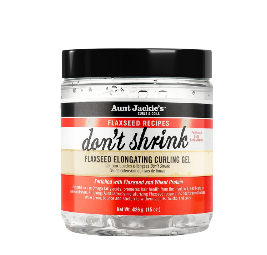 Aunt Jackies Curls & Coils Flaxseed Recipes Dont Shrink Flaxseed Elongating Curling Gel 18 oz. Jar