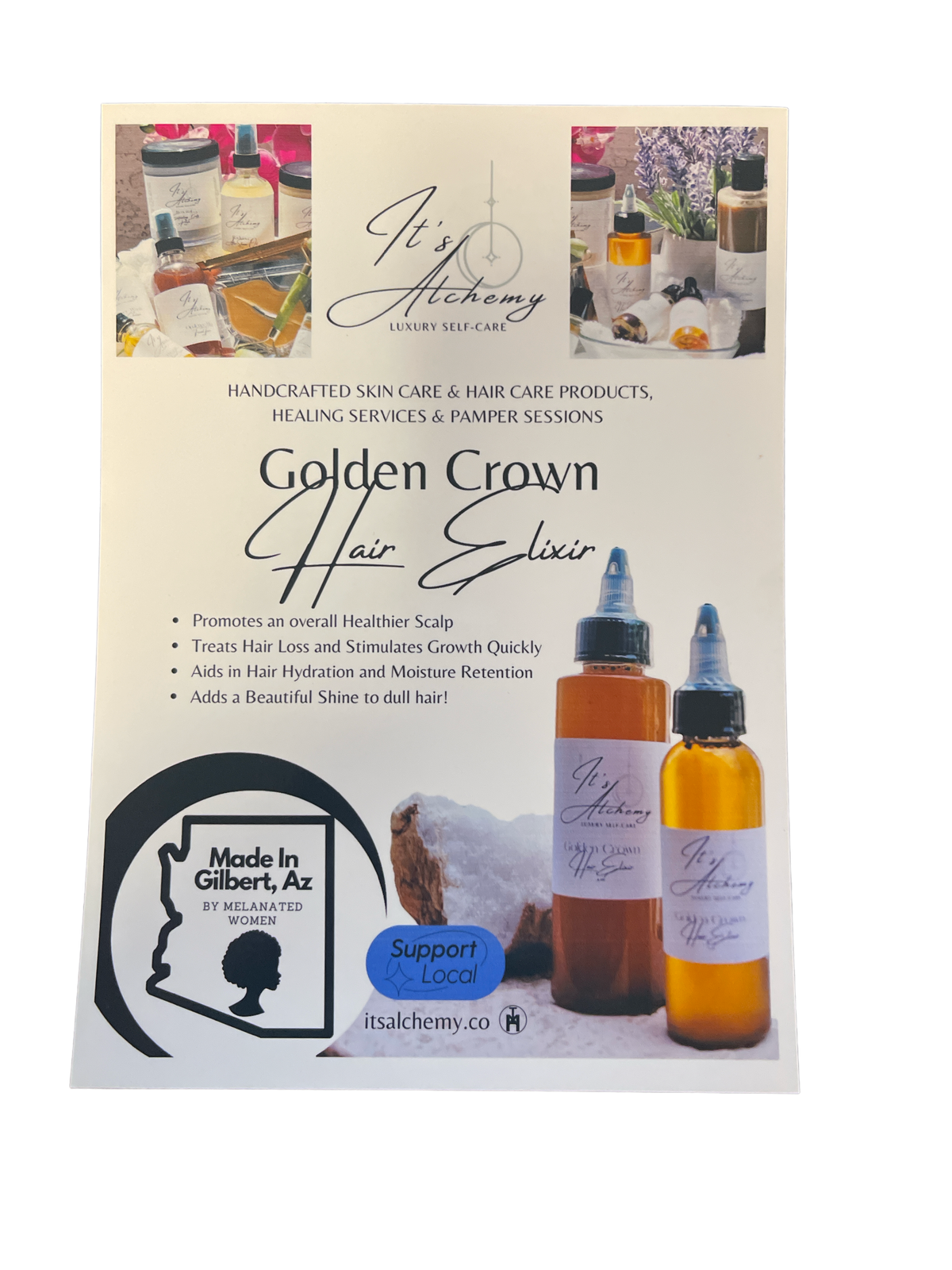 It's Alchemy Golden Crown Hair Elixir 2 oz.