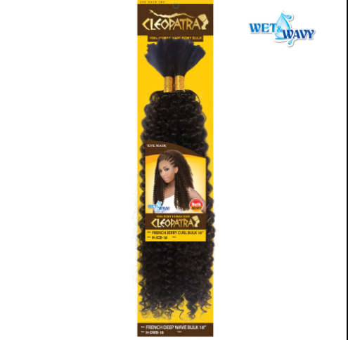 Cleopatra French Jerry Curl 100% Human Braiding Hair 18"