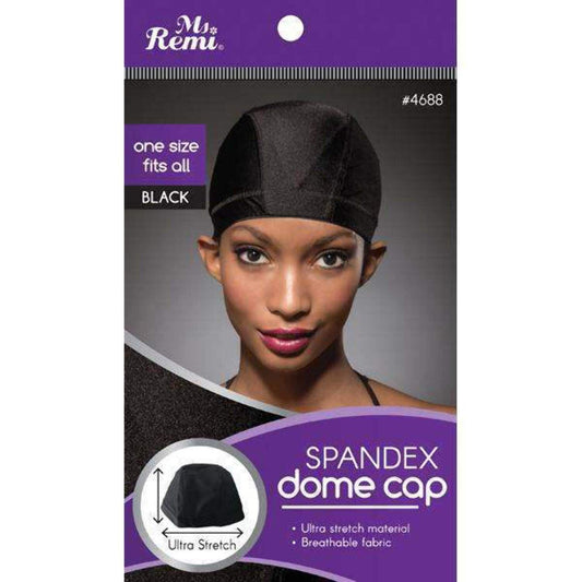 Ms Remi Spandex Dome Cap Black