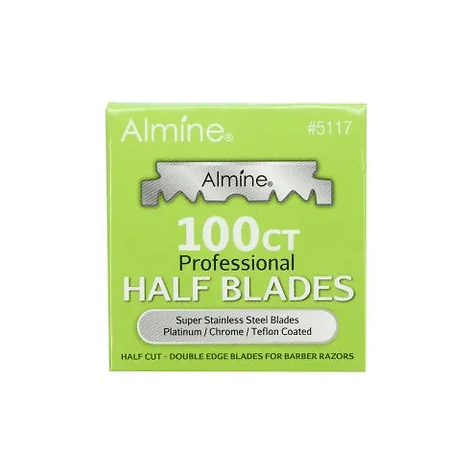 Almine Half Cut Double Edge Blades - 100ct