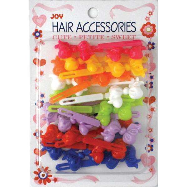 Joy Quality Girls Large Ribbon Bow Barrettes