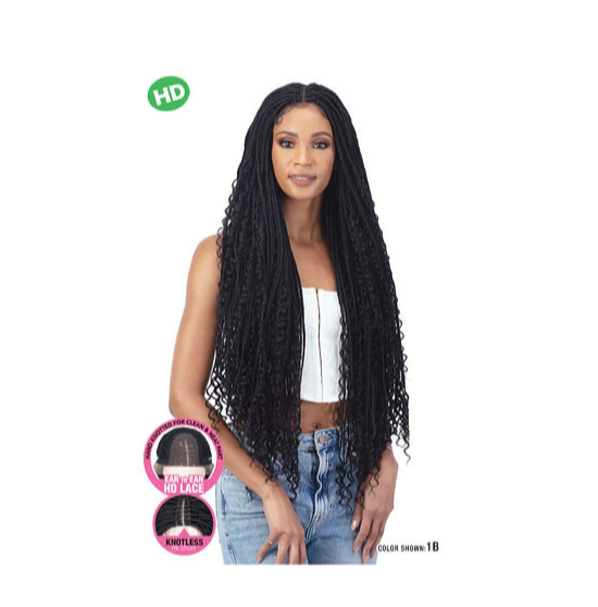 Mayde Beauty Long Curly Box Braided Wig 36"