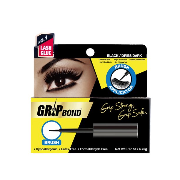 Grip Bond Latex-Free Lash adhesive - Black - Brush