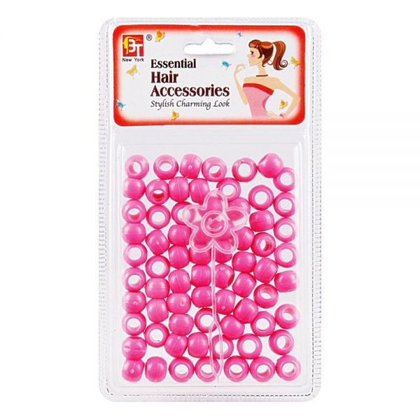 Joy Round Plastic Beads Large Size 50ct White Color