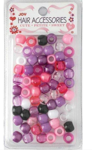 Joy Round Plastic Beads Large Size 50ct White Color