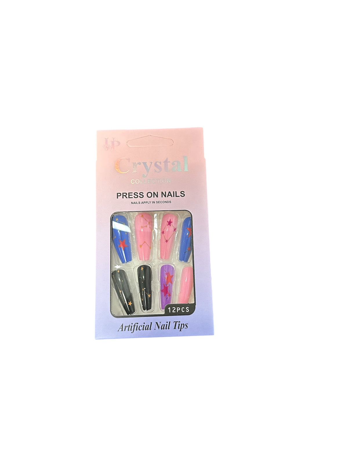 Crystal Collection Pe Glued Press On Nails