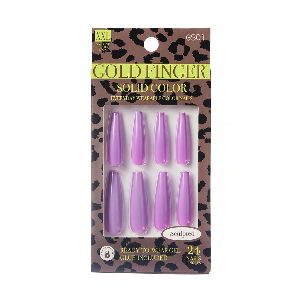 Gold Finger Sculpted Nails