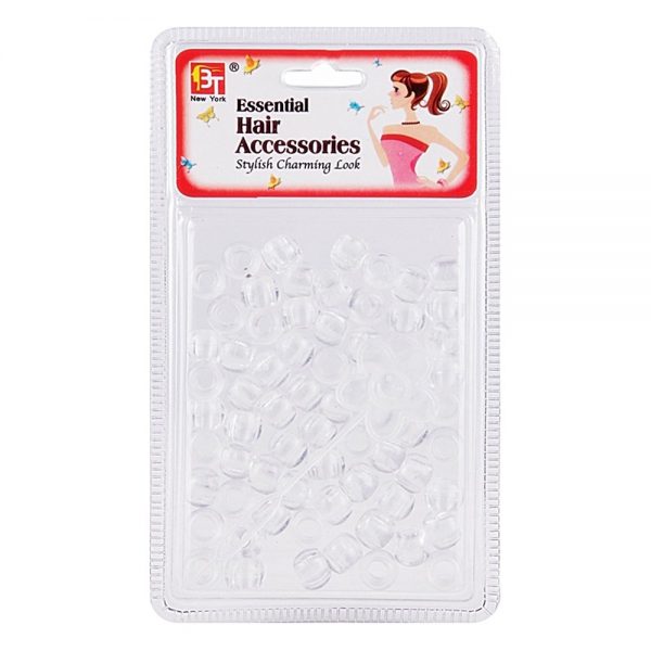 Joy Round Plastic Beads Large Size 50ct White Color