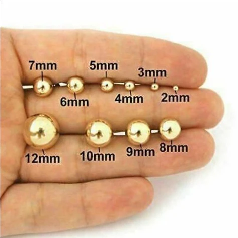 Stainless Steel Ball Post Earrings