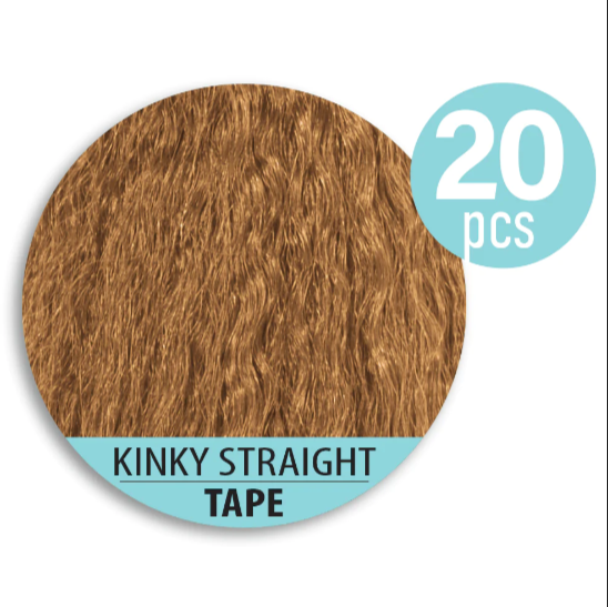 Luv 100% Remy Human Hair Tape In Extensions Kinky Straight Color 1B