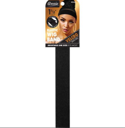 Annie Velcro Elastic Wig Band - Black