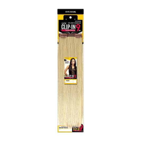 Luv 100% Pure Remy Straight Clip Ins 18 in.