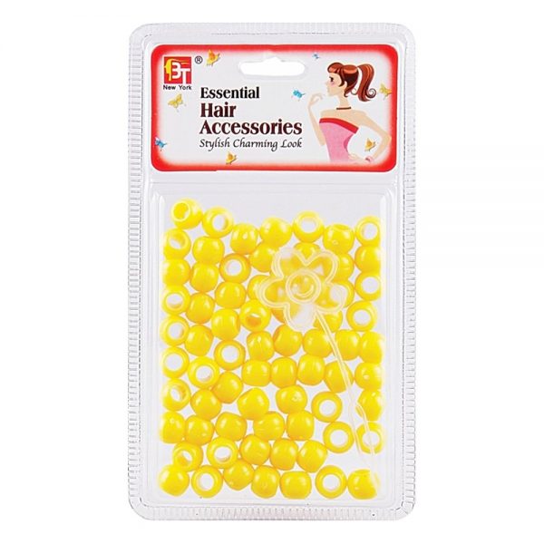 Joy Round Plastic Beads Large Size 50ct White Color